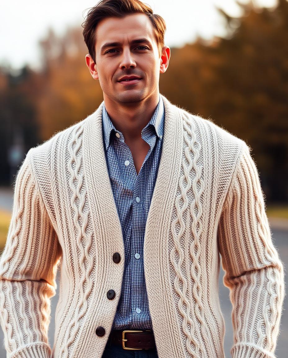 Cut & drape — Hartfield Cable Cardigan