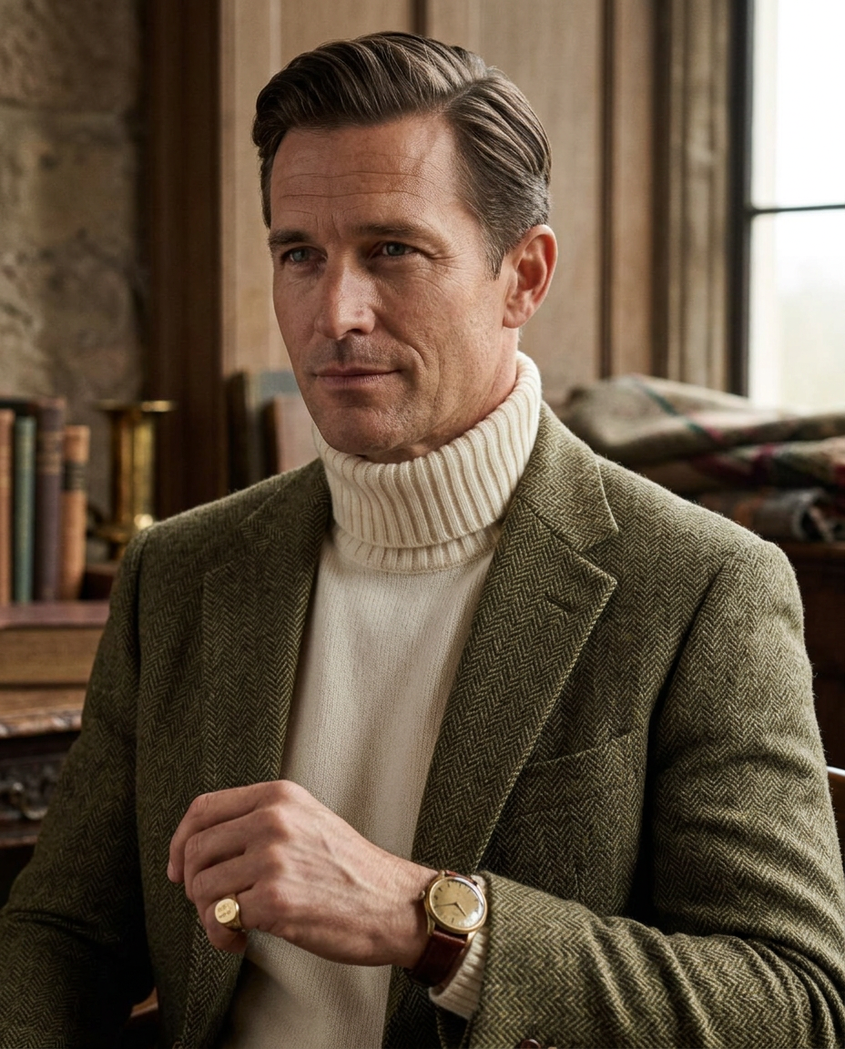 Cut & drape — Sandhurst Lambswool Roll-Neck