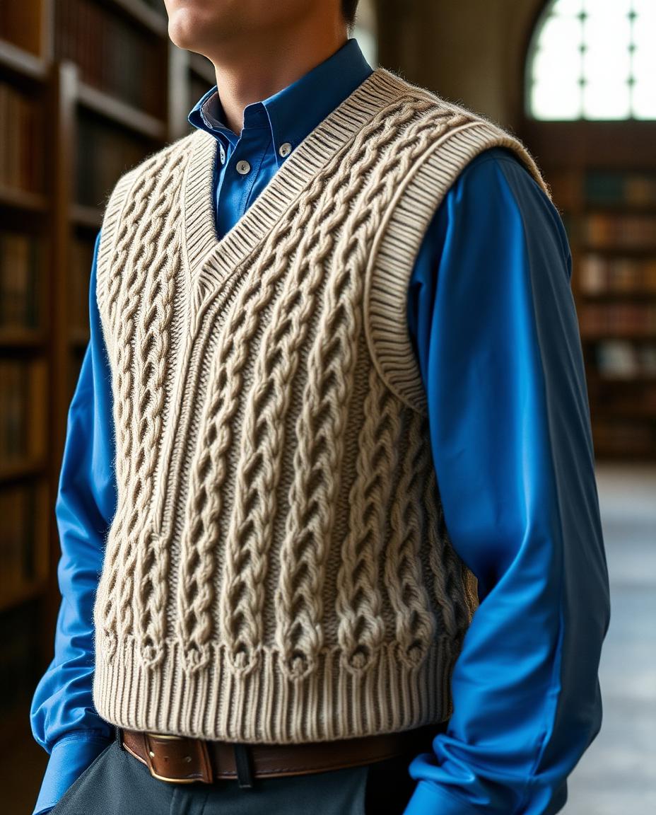 Cut & drape — Welbeck Cable-Knit Vest